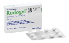 Thuốc Rodogyl là loại kháng sinh dạng viên nén bao phim