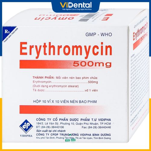 Thuốc chữa viêm lợi chảy máu chân răng tốt nhất - Erythromycin
